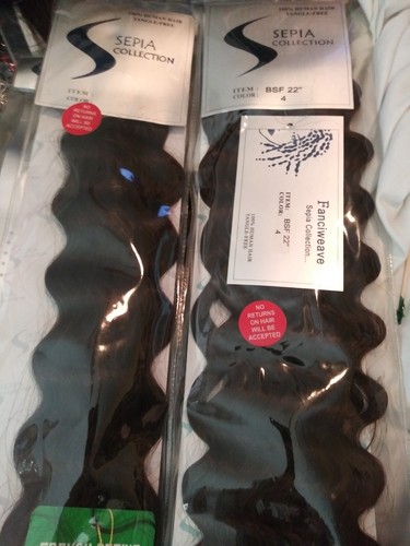 2 packs NEW SEPIA COLLECTIOn 100% HUMAN HAIR PROFESSIONAL 22” SEW IN EXTENSIONS - Picture 3 of 3