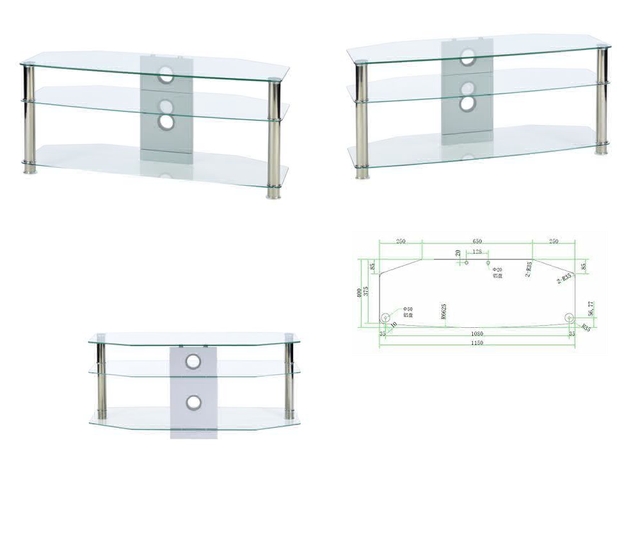 Mmt Cl1150 Glass Tv Stand Up To 55 Inch For Mmt Furniture Designs Cl1150 55 Fixed Chrome Transpa Base Flat Panel Floor