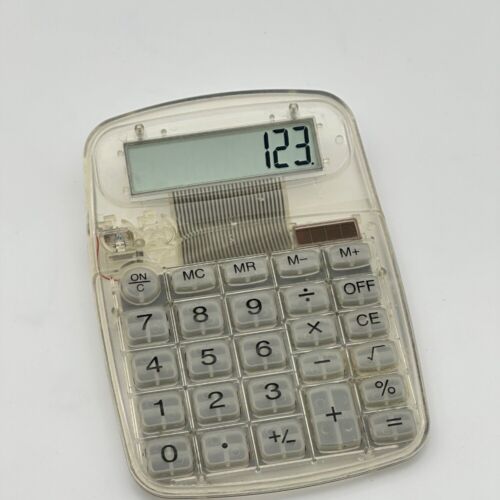 Jumbo Big Button Desk Calculator See Through Clear - Picture 6 of 6