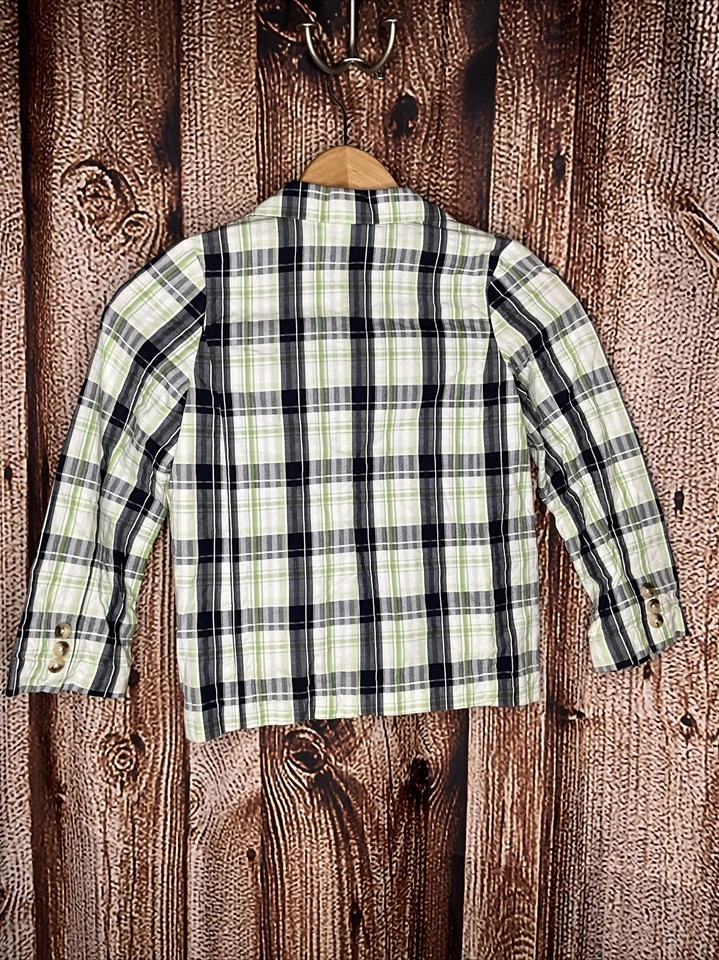 Blazer a Cuadros Janie And Jack Niño Pequeño Talla 6 Seersucker "Afternoon Garden" Foto 3 de 3