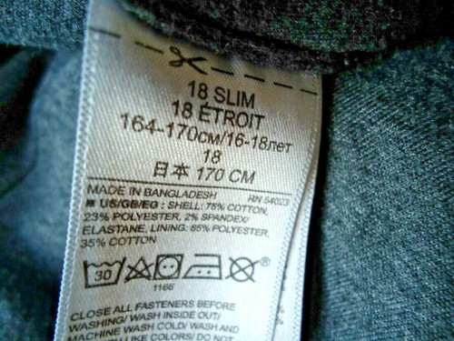 Gap Kids 1969 Size 18 Slim Straight Lined Blue Jeans " GREAT PAIR " - Picture 7 of 7