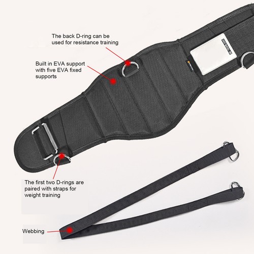 Weighted Pull Up Belt Breathable Dip Belt For Weightlifting With VA Back Protect - Picture 4 of 12