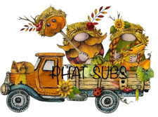 Sublimation Print Harvest Gnomes Ready to Press Heat Transfer