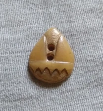 Beautiful Antique Ornate Glass Button.