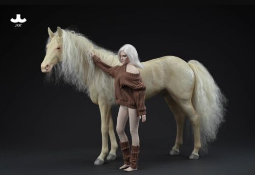 Modellino cavallo JXK 1/6 Akhal-teke animale Ferghana collezione figure in magazzino - Foto 8 di 32