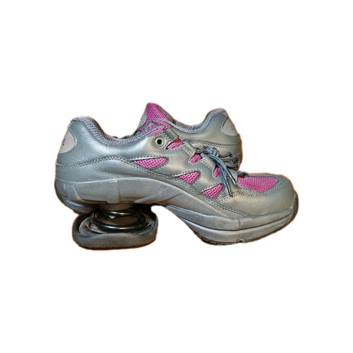 Zapato para caminar Z-Coil Freedom clásico gris y fucsia de cuero y malla para mujer talla 7 - Imagen 10 de 19