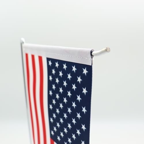 Premium USA Desk Flag - Double-Layer Satin Fabric, Chrome Metal Pole, 6x9 - Picture 4 of 7