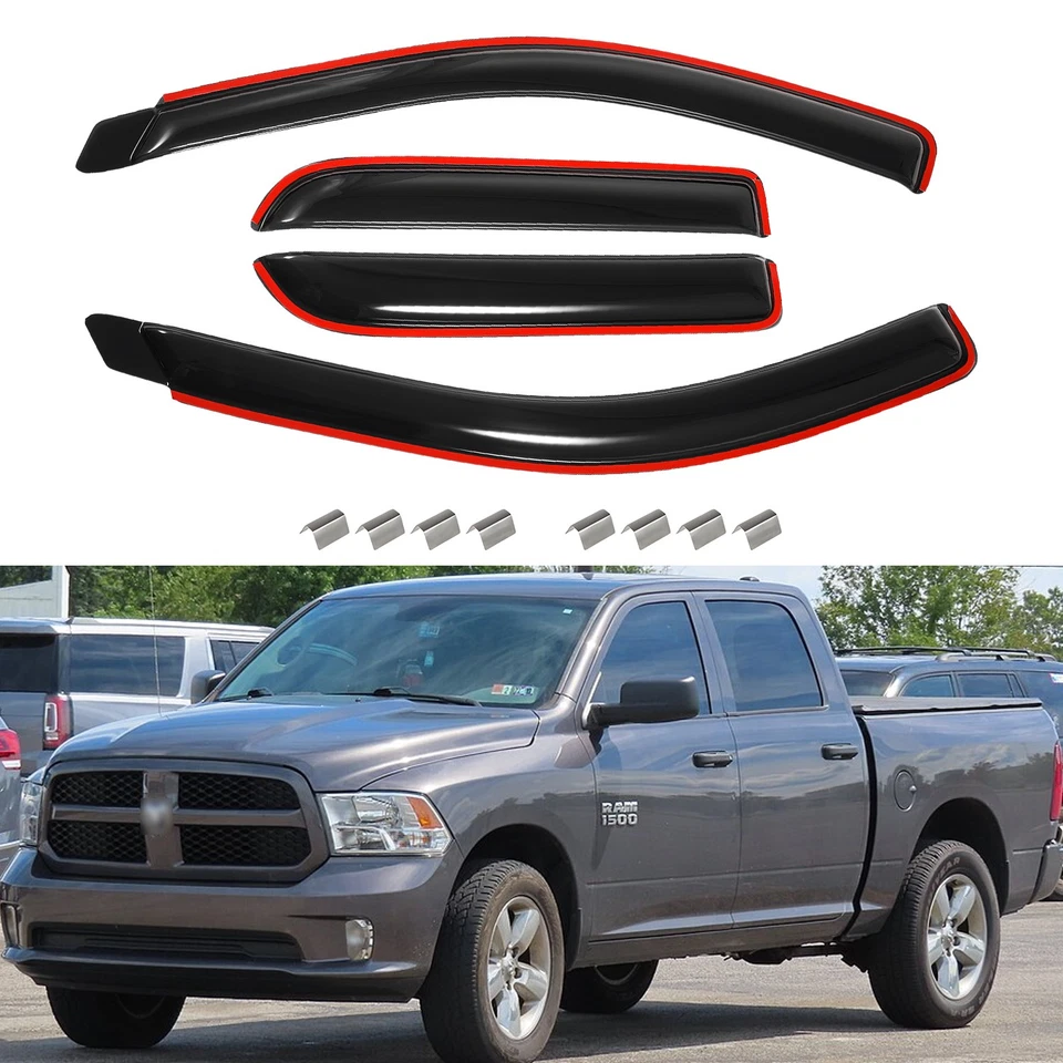 Dodge Visera de ventilación de ventana en canal 2003-2009 Ram 2500 3500 1500 cabina extendida Foto 3 de 4