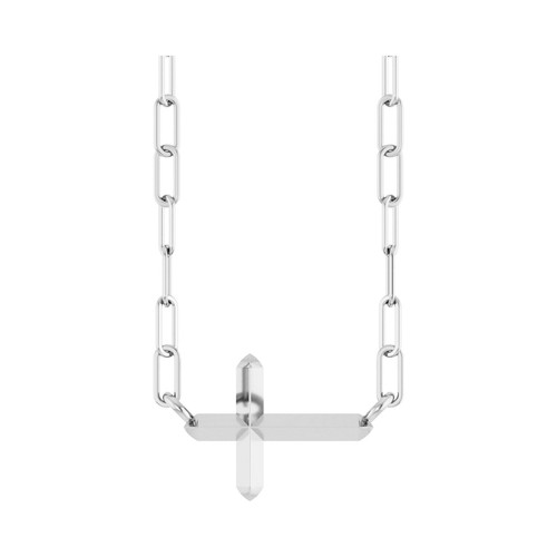 Sterling Silver Sideways Cross Pendant Necklace 18" Perfect Gift for Her