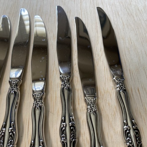 Vintage Oneida Michelangelo 39 Teile Service für 7+ Edelstahl Besteck Erbstück Tablett - Bild 21 von 24