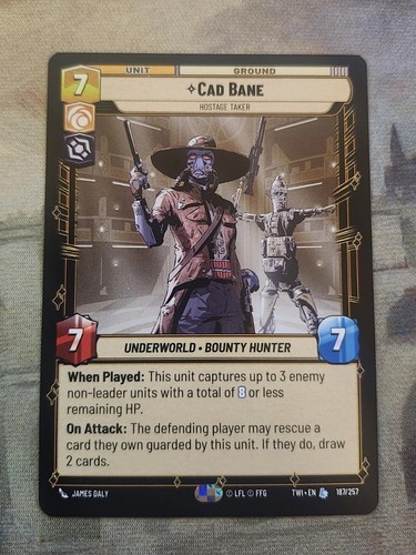Star Wars Unlimited - Cad Bane - Hostage Taker - (Twilight of the Republic) #187 - Picture 1 of 2