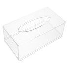  4pcs Clear Acrylic Tissue Box Holder Simple Rectangular Paper Napkin Cointainer