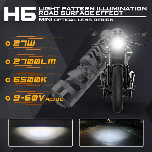 Pair 54W 5400lm H6 Bulbs LED Motorcycle Headlight Hi Lo Beam 6500K DRL Lights - Picture 4 of 11