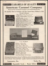 1919 American Caramels Lancaster York Pennsylvania Candy Store Displays Print Ad