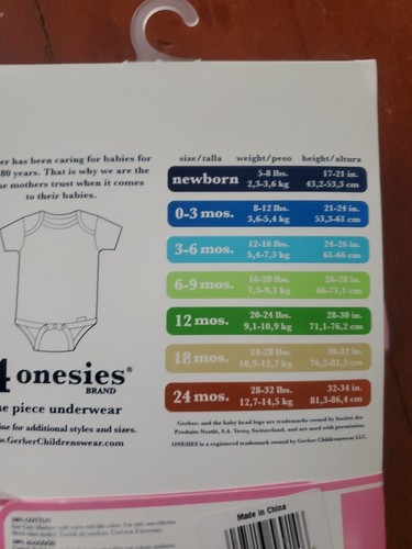 4er Pack Gerber Baby Mädchen T-Shirts 3-6 Monate Neu mit Etikett - Bild 5 von 5