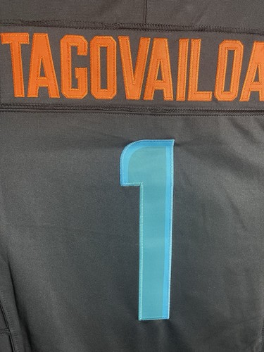 NWT Nike NFL 2025 Rivalries Miami Dolphins Tua Tagovailoa #1 Jersey XL Black - Picture 12 of 14