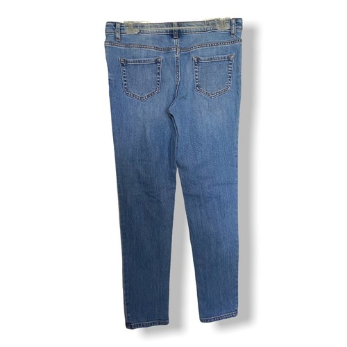 Cat & Jack Girls Jeans Sz 16 Skinny Stretch Blue Sequined Holes Adjustable Waist - Picture 3 of 7