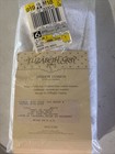 NOS Vintage Elizabeth Gray Lyla Curtain White Panel w/Tieback 60x72”