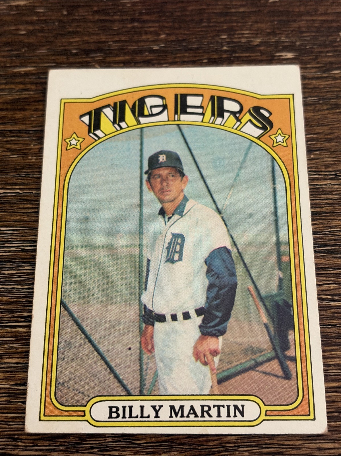 1972 TOPPS BILLY MARTIN #33 TIGERS VG-EX+ OR BETTER