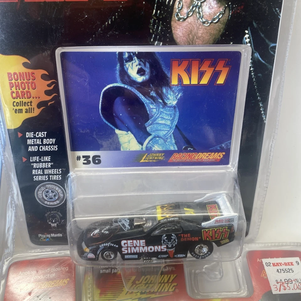 Johnny Lightning KISS Gene Simmons Racing Dreams Cars #35 36 25 42 31 LOTE 5 NUEVO Foto 4 de 4