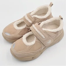 New Balance Winter Breeze Fleece Lined Womens Mary Jane Sneakers Beige SD2205BE