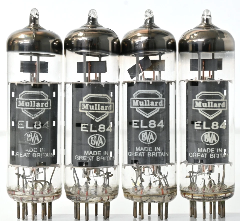MULLARD EL84 hecho en Gt. Británico AMPLITREX AT1000 PROBADO 1MQ 4 piezas Foto 3 de 4