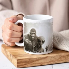 Funny Bigfoot Ceramic Mug Bigfoot Coffee Cup Tea Hot Drink Gift Kitchen Decor
