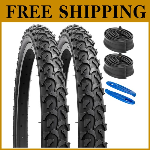 Pacchetto pneumatici e tubi bici 20x1,95 - Valvola Schrader - Foto 1 di 11