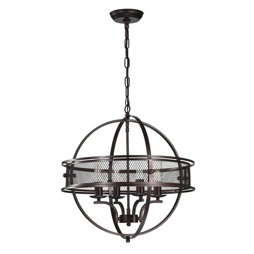 Sario Bronze 4-light Chandelier - Picture 3 of 5