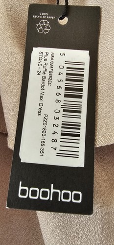 Dress Size 24 Boohoo Bardot style Maxi Dress New with Tags - Picture 5 of 5