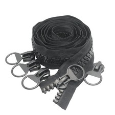 #20 Super Large Huge Plastic Zipper Black Heavy Duty Zippers by The Yard Bulk...
