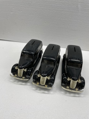 1/25 ERTL INSIST ON "CAT" PARTS 1938 Black Chevy Panel Truck Bank Lot Of 3 READ - Picture 2 of 10