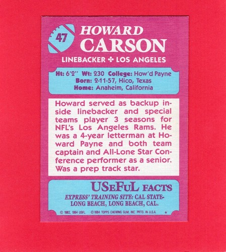 1984 Topps USFL Football (#1-132) - Pick A Card, NM condition - Picture 92 of 256