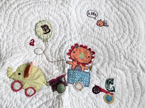 Mamas and Papas Cotbed Quilt Coverlet Zam Bee Zee collection - Picture 4 of 14