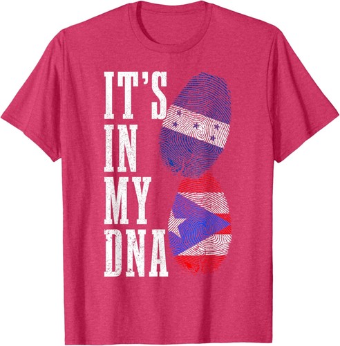 Honduras Puerto Rico DNA Rican Honduran Flag Pride Boricua T-Shirt Hoodie - Picture 9 of 10
