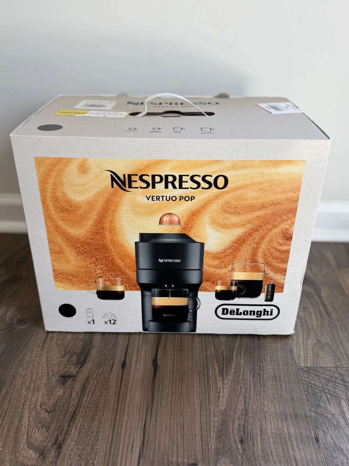 Nespresso Vertuo Pop Coffee Espresso Maker DeLonghi Machine Black NEW IN BOX