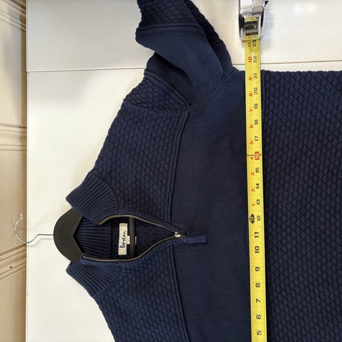 BODEN Mens 1/4 Zip Long Sleeve Pullover Sweater Navy Blue Size L - Picture 6 of 9