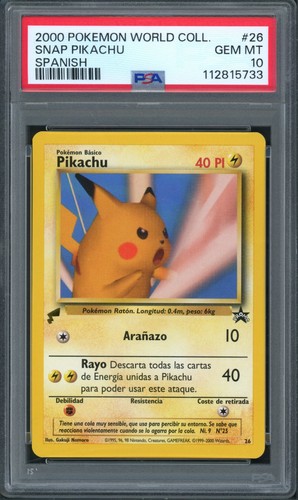 Pokemon PSA 10 Gem Mint Pikachu World Collection Spanish Pikachu #26 - Picture 1 of 2