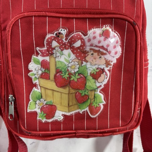 Vintage Strawberry Shortcake 2003 Mini Rucksack Y2K 2000er rot Nostalgie Kern - Bild 3 von 21