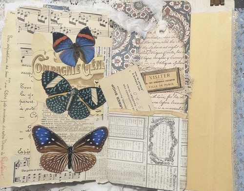 Junk Journal Shabby Vintage 10x6” 56 Pages Scrapbook Diary Handcrafted Memory - Picture 10 of 20