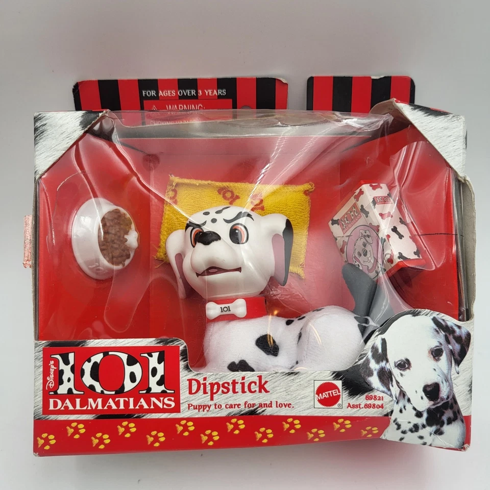 De colección Mattel Disney 101 Dálmatas Dipstick Juguete Cachorro para Cuidar el Amor Foto 3 de 4