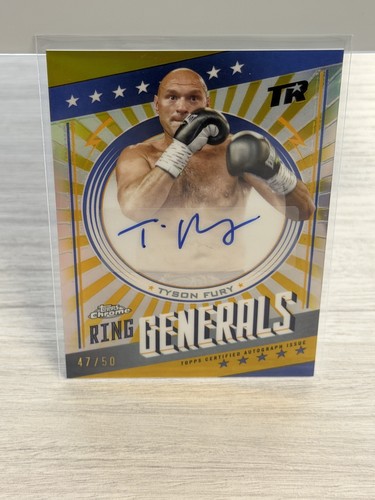 Tyson Fury [Gold Refractor] #RGA-TF 2024 Topps Chrome Ring Generals Autograph card