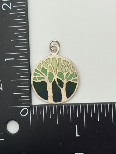 Kevin N Anna 950 Sterling Silber Emaille Baum Charm Anhänger - Bild 3 von 8