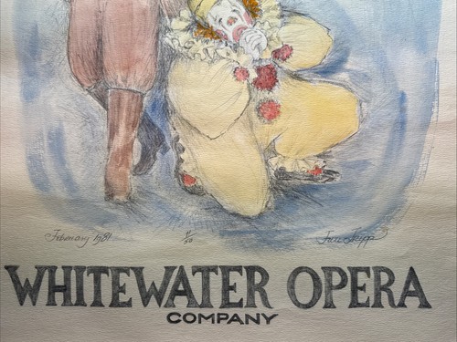 Whitewater Opera Co. Poster von June Tripp Richmond Indiana Künstler Pagliacci 1981 - Bild 5 von 12