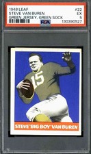 1948 Leaf #22 Steve Van Buren (Green Jersey, Green Sock) - PSA 5
