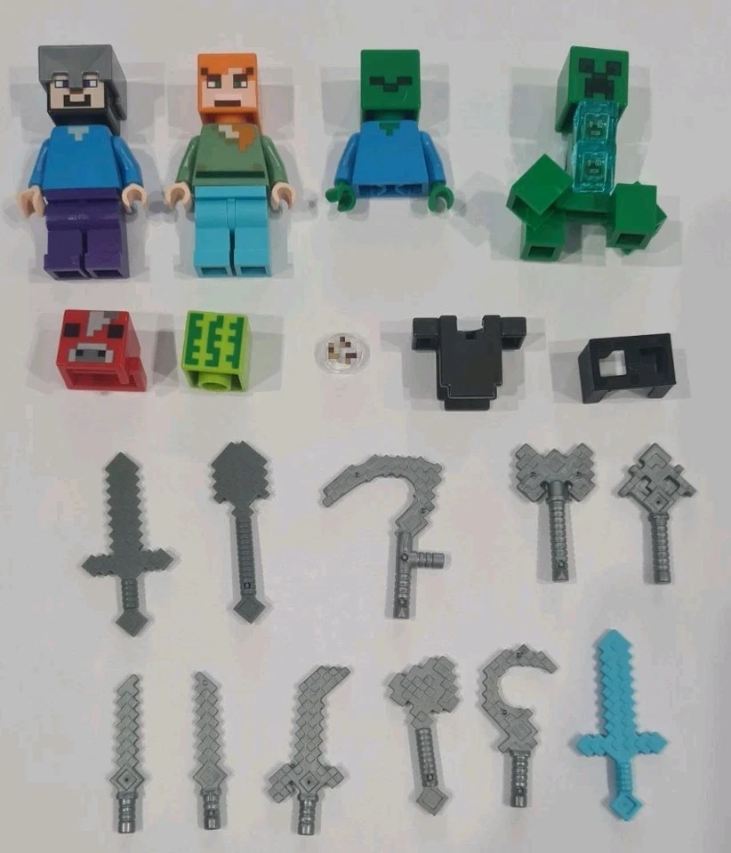 Lego Minecraft  Minifiguren Konvolut + Zubehör  - Bild 1 von 1