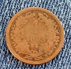 1883Kb Hungary 1 Krajczar Km #458 World Coin