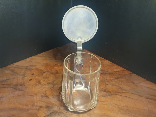 Original Jugendstil-Bierkrug „Dienstjubiläum“ (~1900). Kleine Abplatzung am ober - Bild 2 von 17