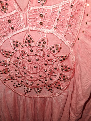 Blusa Rosa Energe Manga Corta Cuello en V Talla 2X - Imagen 2 de 3