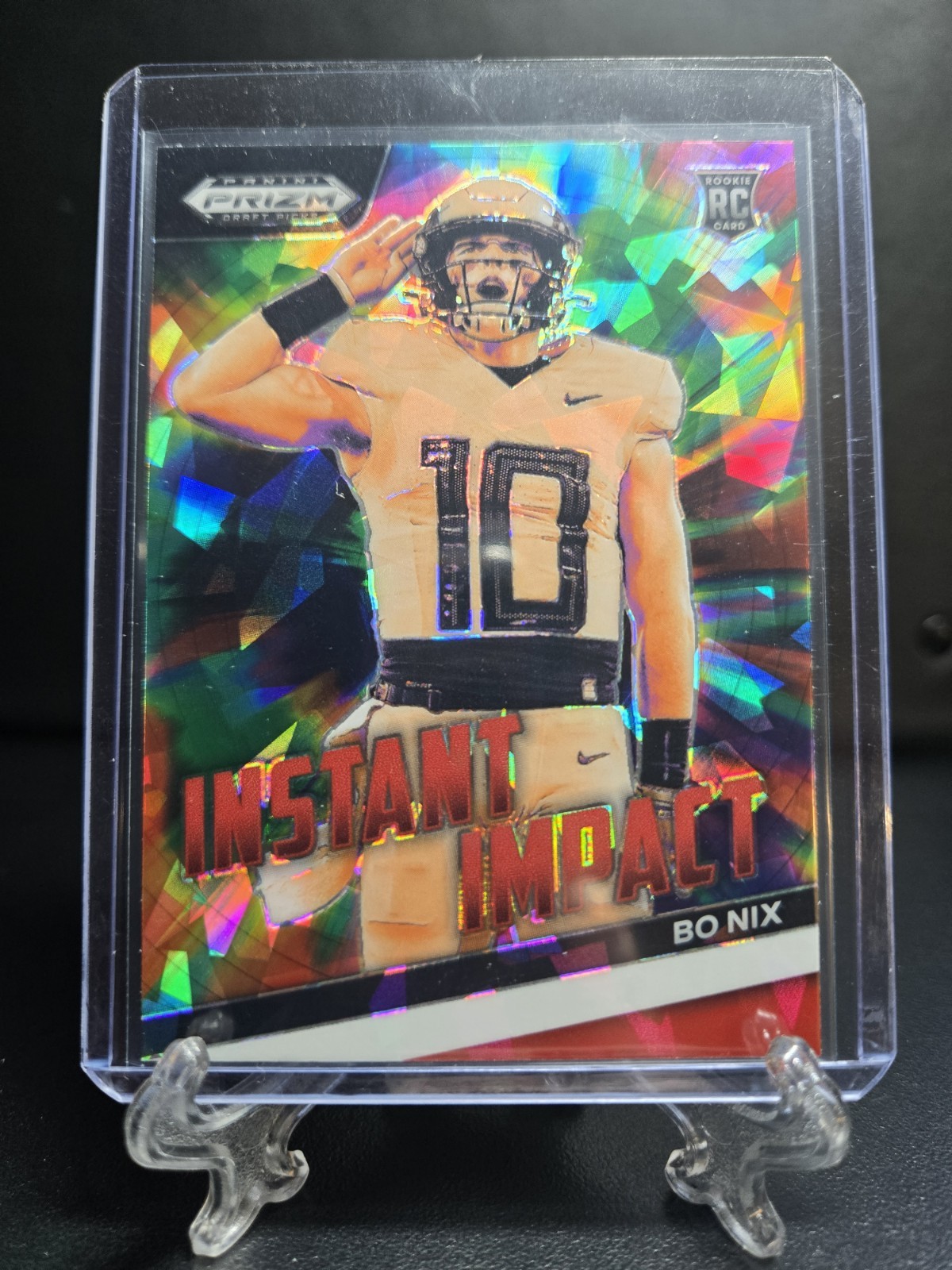 2024 Panini Prizm Draft Picks - Instant Impact Bo Nix #II-BN Red Ice Prizm (RC)